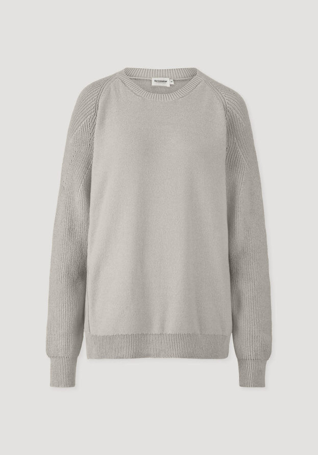 hessnatur Herren Pullover Regular aus Bio-Baumwolle - beige - Größe 56