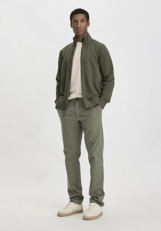 hessnatur Herren Chino LENN Regular aus Bio-Baumwolle - grün - Größe 32/34